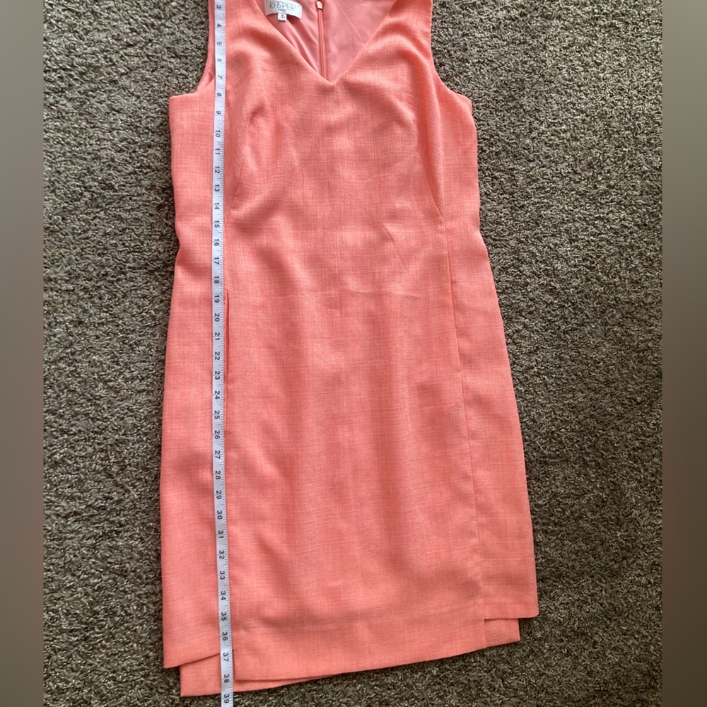 Kasper Pink Sheath Midi Dress V-Neck Sleeveless - Picture 5 of 10